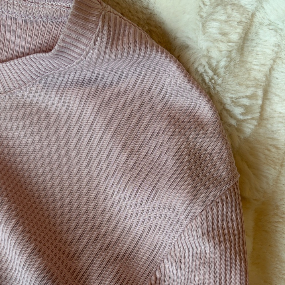 Frank & Oak Dusty Pink Long Sleeve Tee - Picture 3 of 3